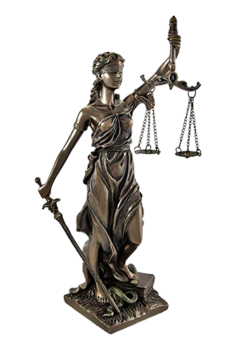 Figura de la justicia con balanza